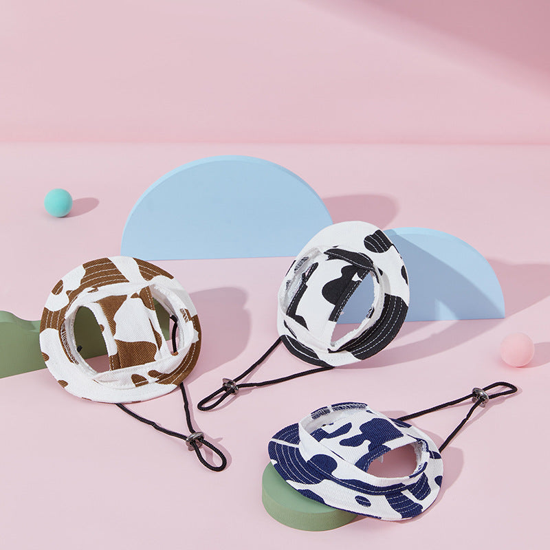 Wholesale Cotton Cow Pet Hats